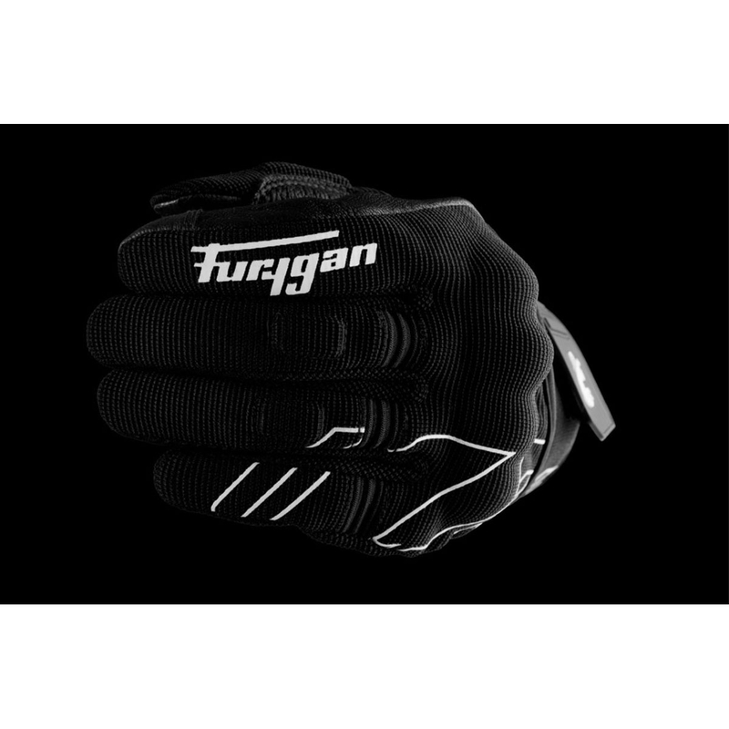Motorhandschoenen Furygan Jet Neon D3O zwart-wit