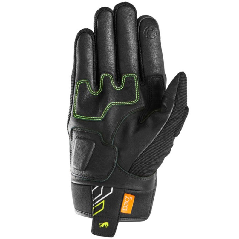 Motorhandschoenen Furygan Jet Neon D3O zwart-wit-fluogeel