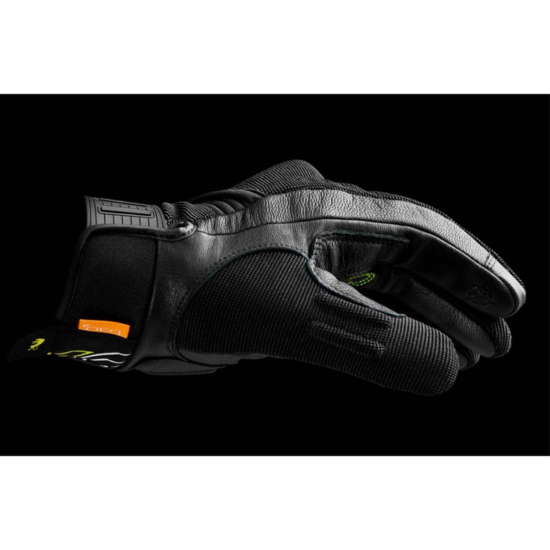 Motorhandschoenen Furygan Jet Neon D3O zwart-wit-fluogeel