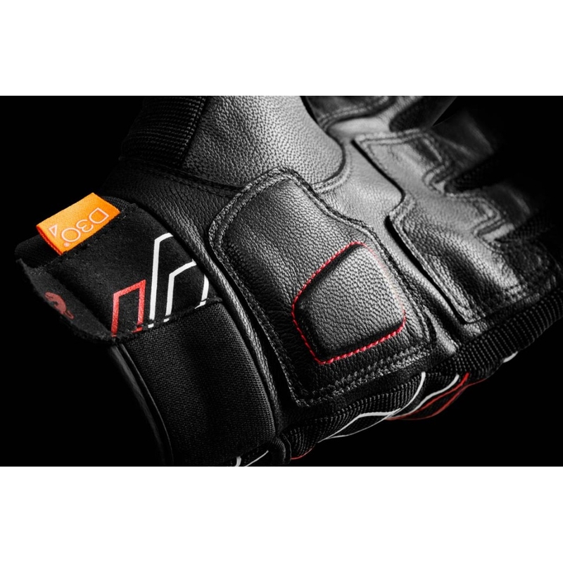 Motorhandschoenen Furygan Jet Neon D3O zwart-wit-rood
