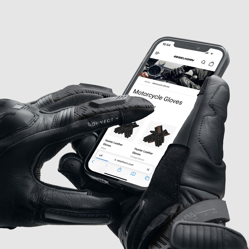 Motorhandschoenen Rebelhorn Viper zwart