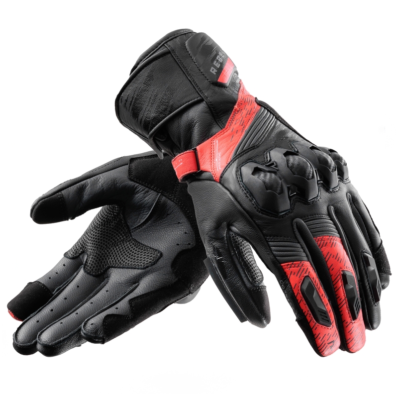 Motorhandschoenen Rebelhorn Viper zwart-grijs-fluorood