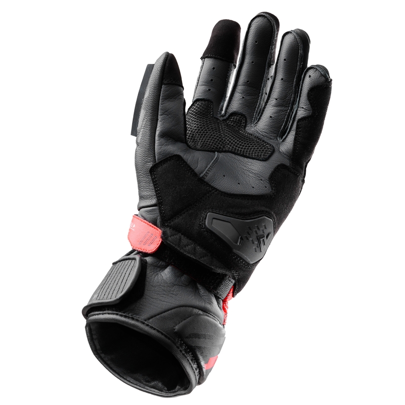 Motorhandschoenen Rebelhorn Viper zwart-grijs-fluorood
