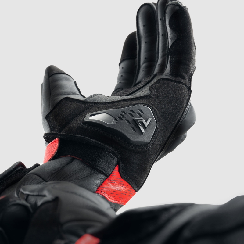 Motorhandschoenen Rebelhorn Viper zwart-grijs-fluorood