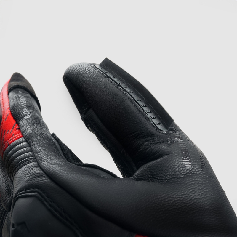 Motorhandschoenen Rebelhorn Viper zwart-grijs-fluorood