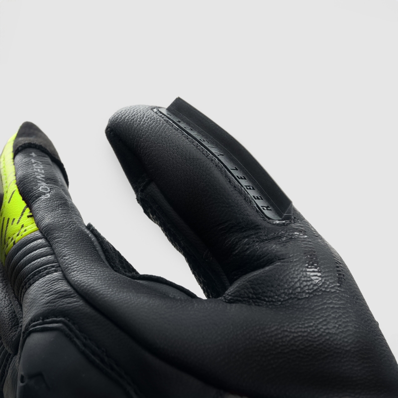Motorhandschoenen Rebelhorn Viper zwart-grijs-fluogeel