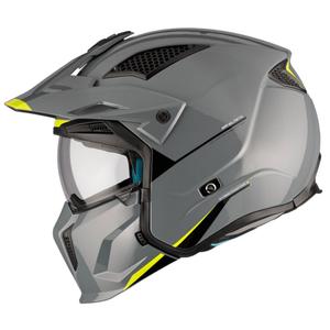 Open helm met masker MT Streetfighter SV S Solid A22 grijs glanzend