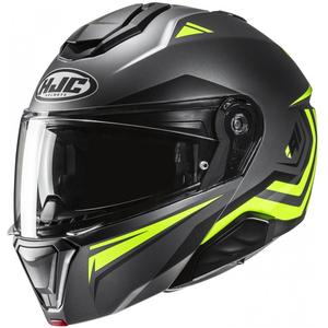 Opklapbare motorhelm HJC i91 Tricus MC3HSF zwart-fluogeel