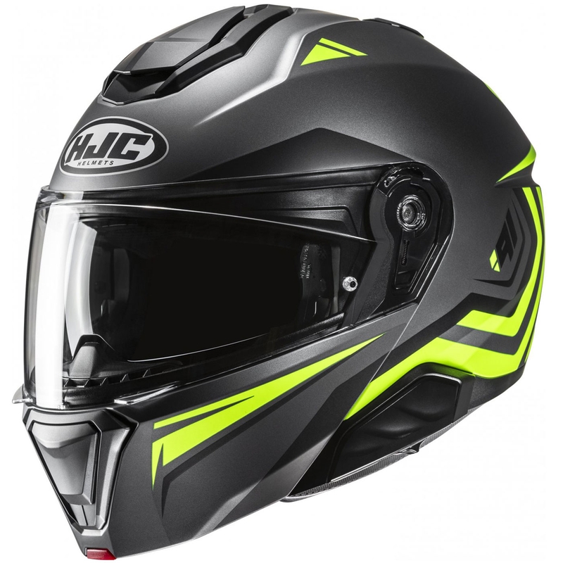 Opklapbare motorhelm HJC i91 Tricus MC3HSF zwart-fluogeel