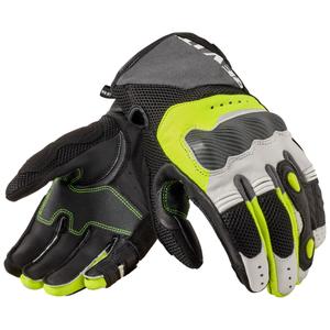 Revit Blaze motorhandschoenen lichtgrijs-fluogeel