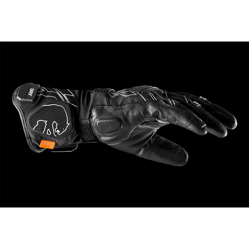 Furygan Starker D3O® PrimaLoft® 37.5® zwart-witte motorhandschoenen
