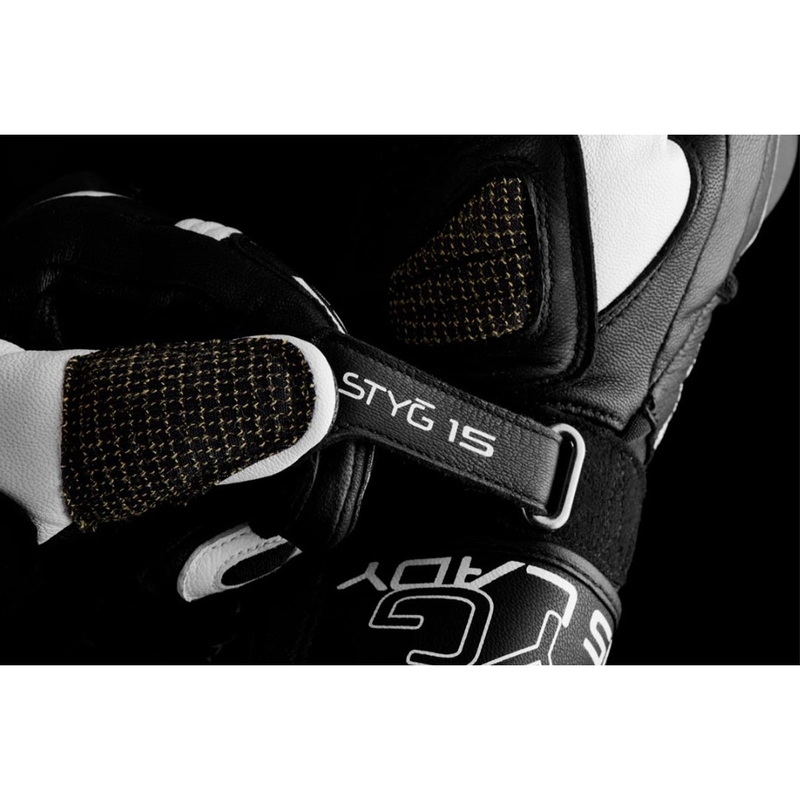 Dames Furygan Styg 15 Lady zwart-witte motorhandschoenen