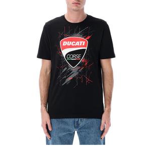 T-shirt Ducati gekrast textuur zwart