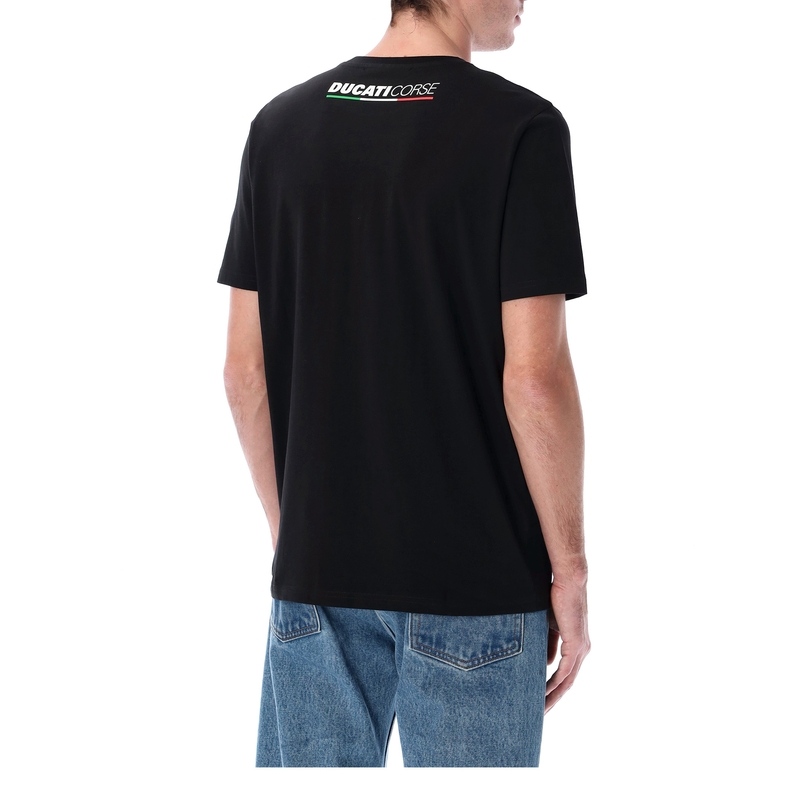 T-shirt Ducati gekrast textuur zwart
