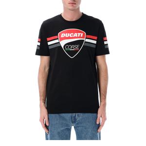 T-shirt Ducati Stripes Badge zwart