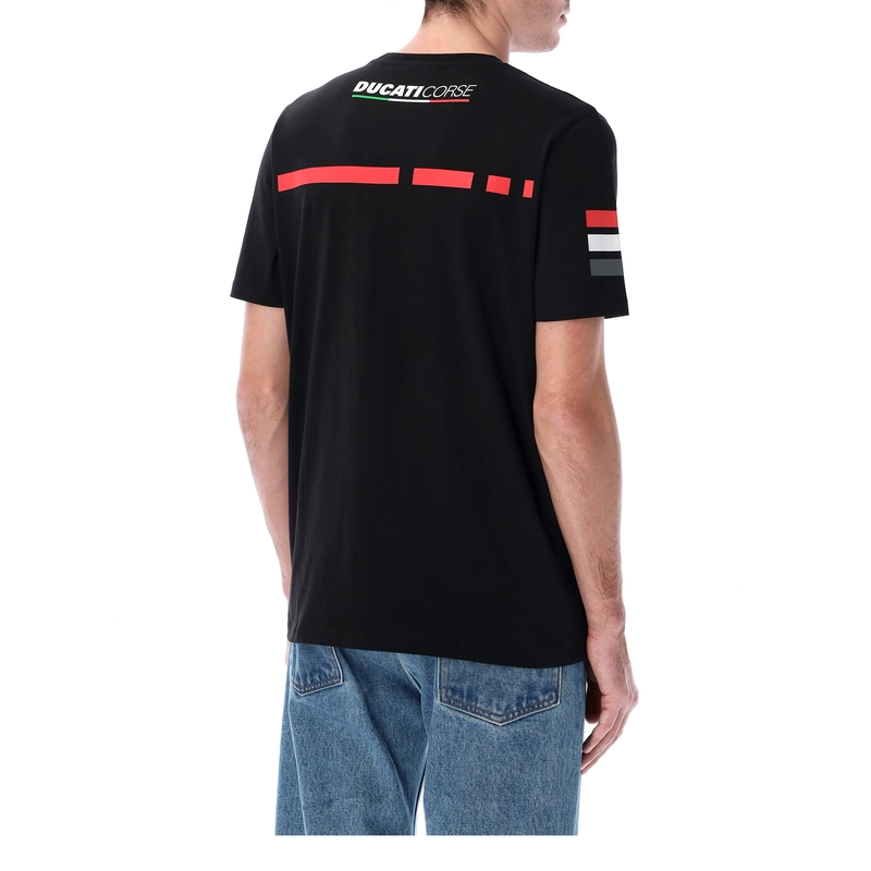 T-shirt Ducati Stripes Badge zwart