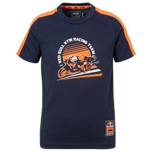 Kinder T-shirt KTM Red Bull Racing Raster blauw-oranje