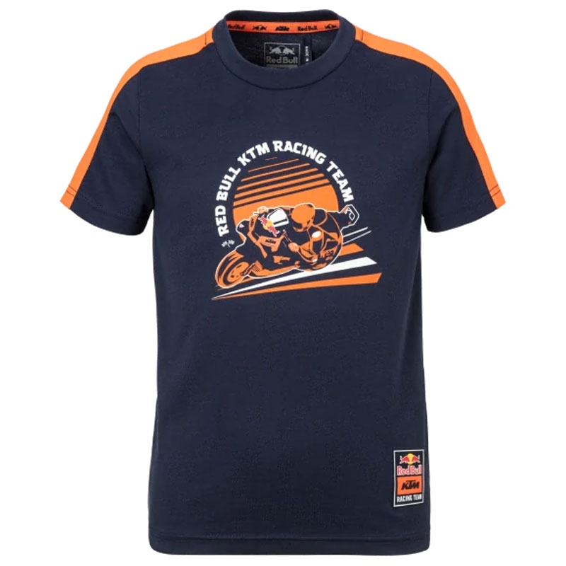 Kinder T-shirt KTM Red Bull Racing Raster blauw-oranje
