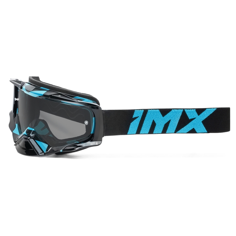 Motorcrossbril iMX Dust Graphic zwart en blauw met helder plexi