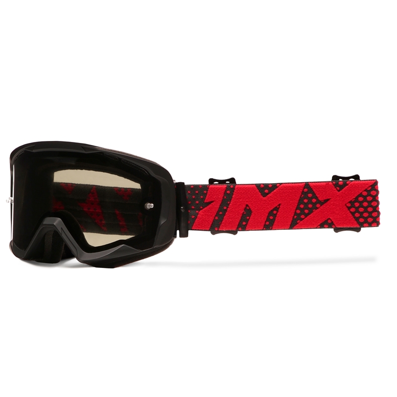 Motocrossbril iMX Endurance Flip zwart-rood met getint plexiglas