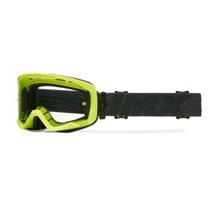 iMX Endurance Flip fluorgeel-zwarte motorbril met helder plexi