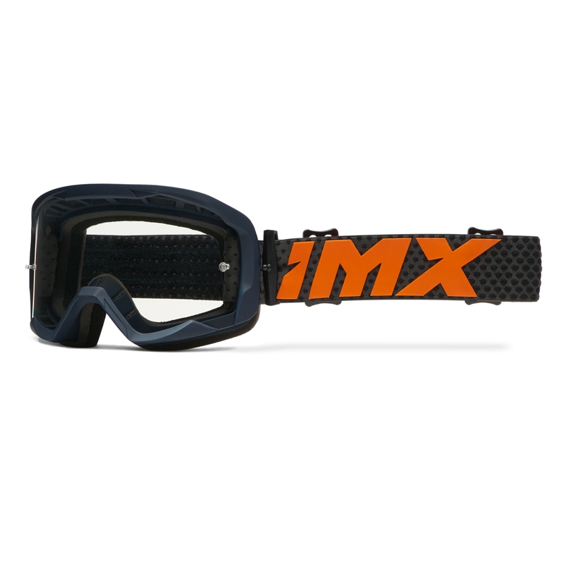 Motorcrossbril iMX Endurance Flip blauw-oranje met iridium plexi