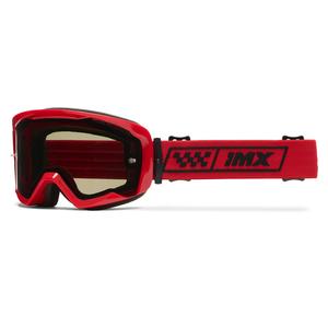 Motorcrossbril iMX Endurance Race rood met gerookt plexi