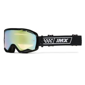 Motorcrossbril iMX Endurance Race zwart-wit met iridium plexi