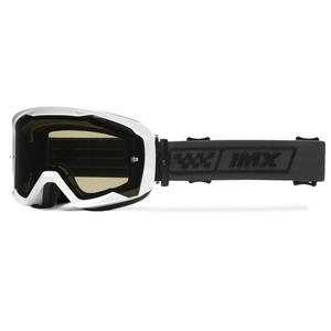 Motorcrossbril iMX Endurance Race wit en zwart met gerookt plexi