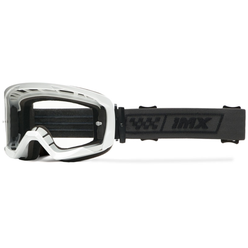 Motorcrossbril iMX Endurance Race wit en zwart met gerookt plexi