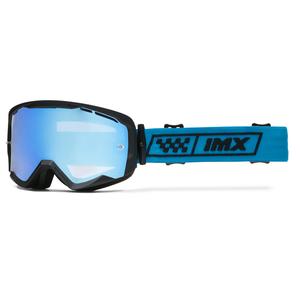 Motorcrossbril iMX Endurance Race zwart en blauw met iridium plexi