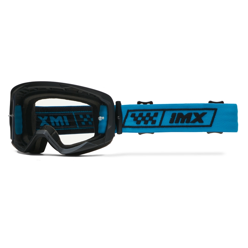 Motorcrossbril iMX Endurance Race zwart en blauw met iridium plexi