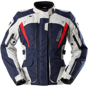 Dames Furygan Apalaches Lady Evo Blauw-Beige-Rood Motorjack