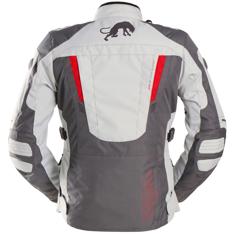 Dames Furygan Apalaches Lady Evo Motorjack grijs-beige-rood