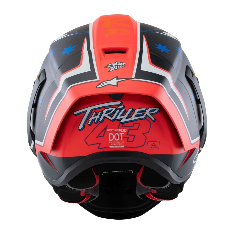 Alpinestars Supertech R10 limited edition Jack Miller mat carbon rood-blauw-geel-wit integraal motorhelm