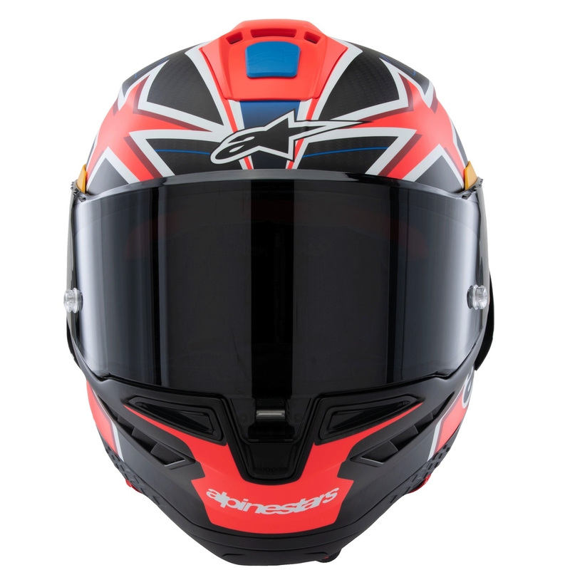 Alpinestars Supertech R10 limited edition Jack Miller mat carbon rood-blauw-geel-wit integraal motorhelm
