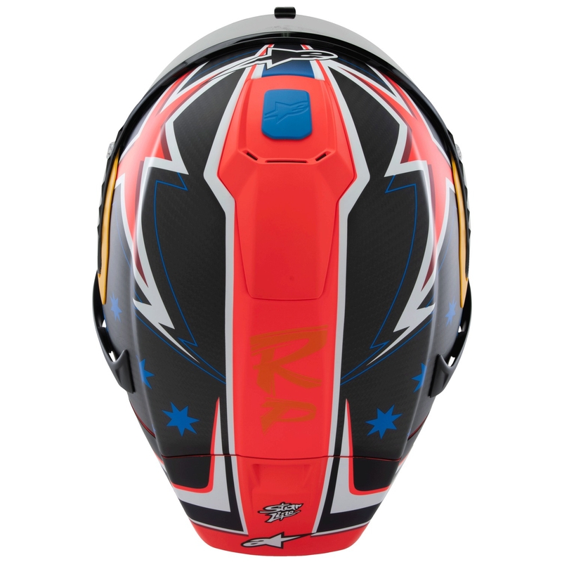 Alpinestars Supertech R10 limited edition Jack Miller mat carbon rood-blauw-geel-wit integraal motorhelm