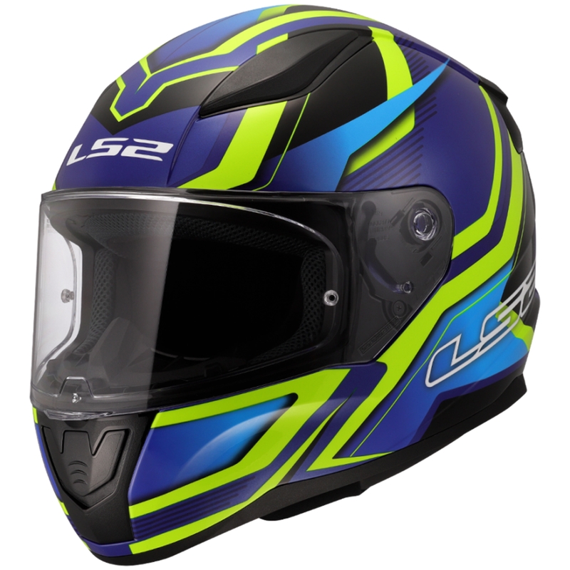 Integrale motorhelm LS2 FF353 Rapid II Flitz fluo geel-blauw