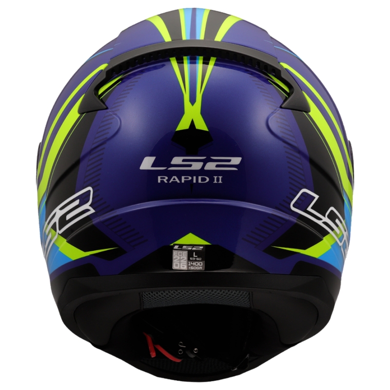 Integrale motorhelm LS2 FF353 Rapid II Flitz fluo geel-blauw