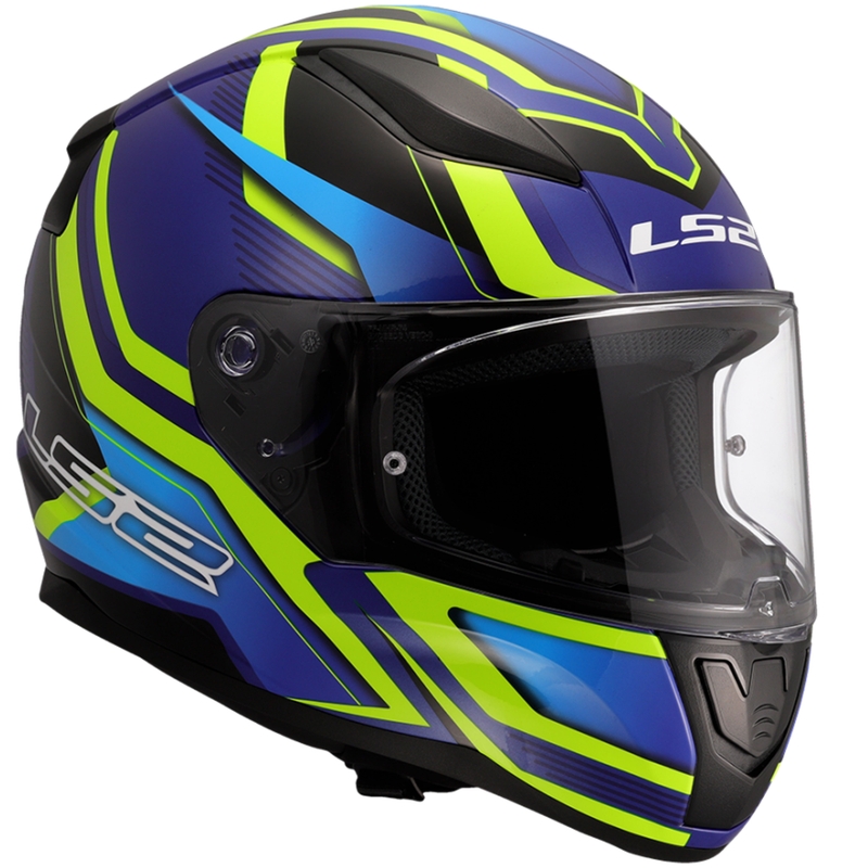 Integrale motorhelm LS2 FF353 Rapid II Flitz fluo geel-blauw