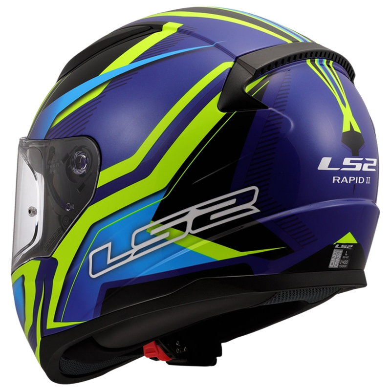 Integrale motorhelm LS2 FF353 Rapid II Flitz fluo geel-blauw