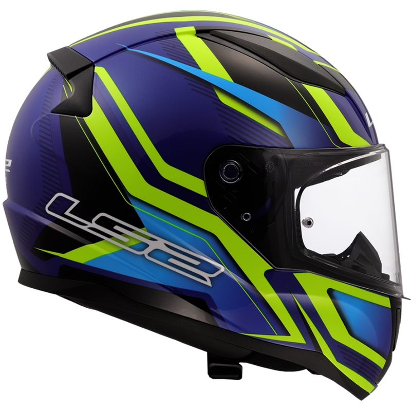 Integrale motorhelm LS2 FF353 Rapid II Flitz fluo geel-blauw
