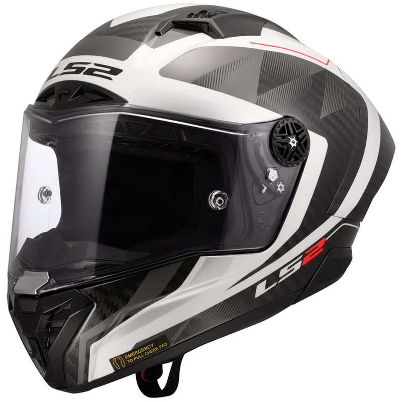 Integraal motorhelm LS2 FF805 Thunder C GP Aero Raute wit-grijs