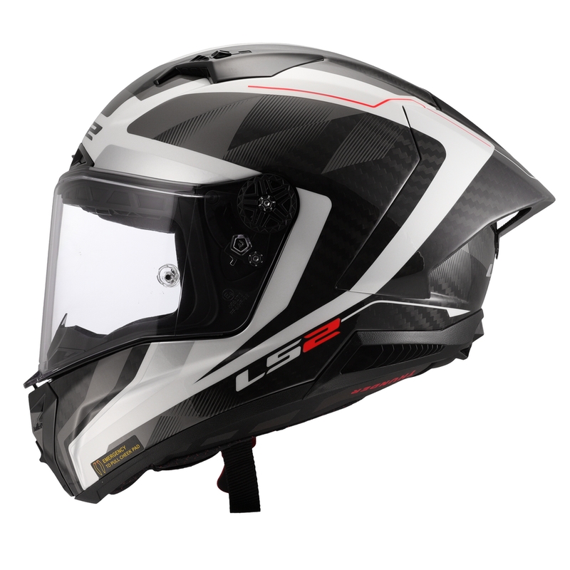 Integraal motorhelm LS2 FF805 Thunder C GP Aero Raute wit-grijs