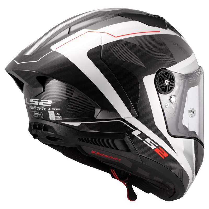 Integraal motorhelm LS2 FF805 Thunder C GP Aero Raute wit-grijs