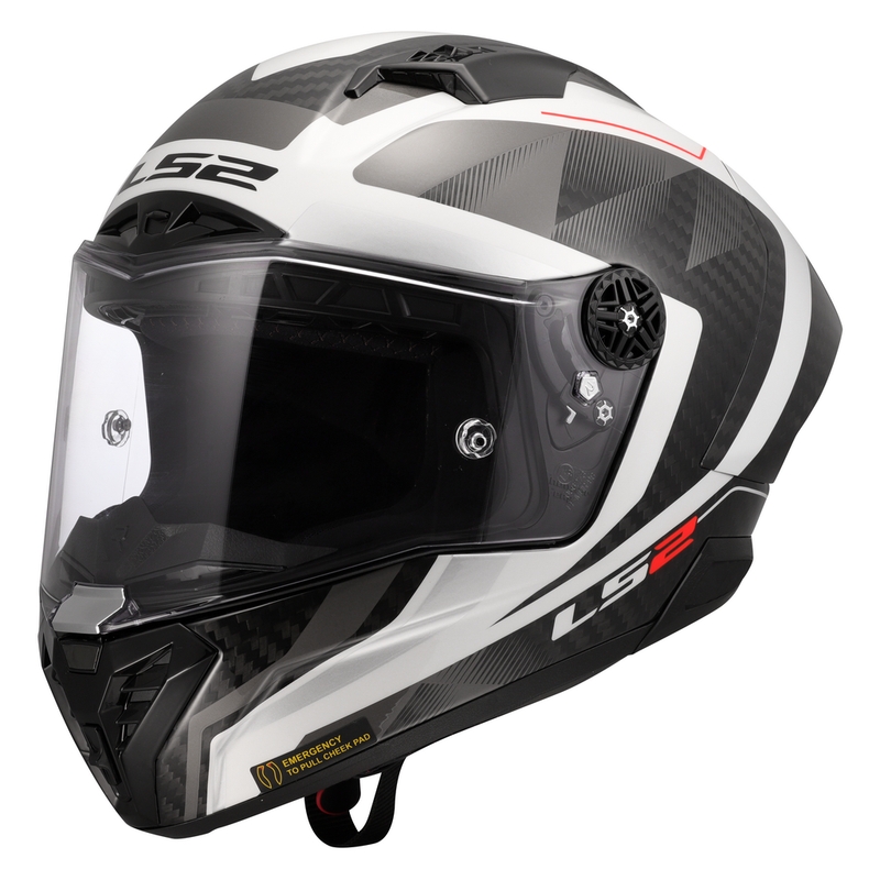 Integraal motorhelm LS2 FF805 Thunder C GP Aero Raute wit-grijs