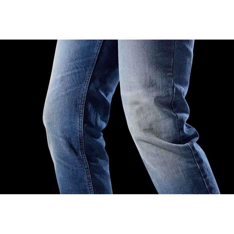Furygan D12 X Kevlar® rechte motorjeans, gewassen lichtblauw