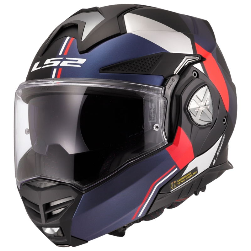 LS2 FF901 Advant X Ultra blauw-rode flip-up motorhelm