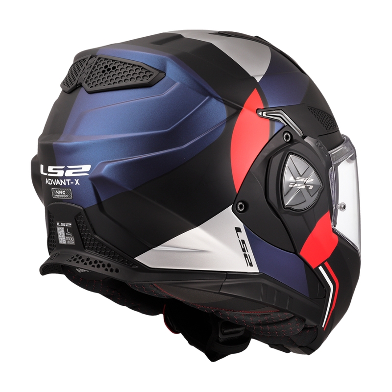 LS2 FF901 Advant X Ultra blauw-rode flip-up motorhelm