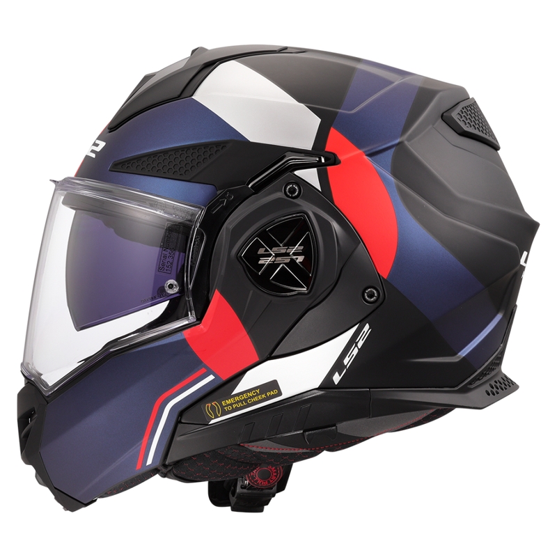 LS2 FF901 Advant X Ultra blauw-rode flip-up motorhelm